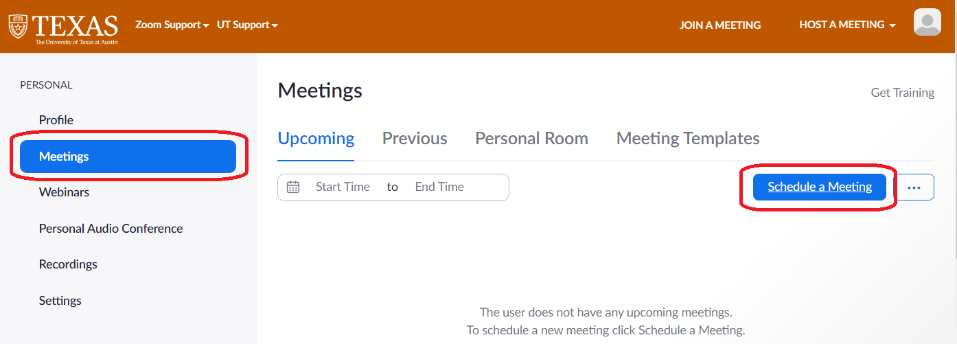 Portal Meetings Panel