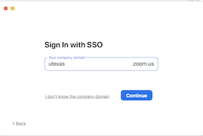 zoom client sign in with sso - company domain